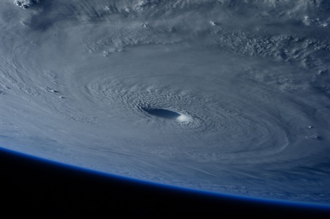 Space view of a hurricane